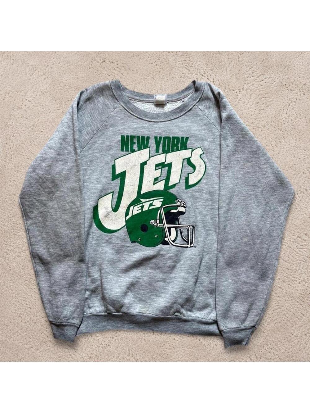 Crazy beautiful 1980s New York Jets NFL crewneck sweatshirt